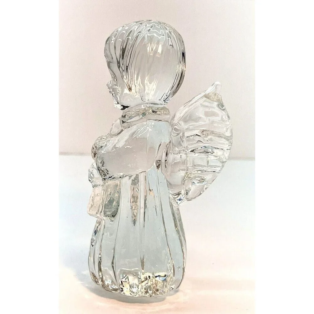 Vintage Christmas Nativity Angel Crystal Figurine Sculpture Brilliant 4